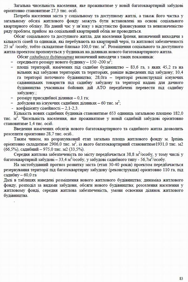 ГП ч2 р 4.1 Житло фонд (фрагм) стор 83