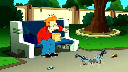 лого - Футурама и голуби